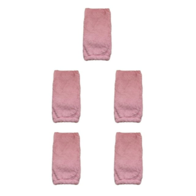 Maytalsory Warm Knee High Socks Comfort Fit For Daily Wear Winter Plush Over Knee Socks Easy To Wear pink 5Set
