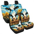 thumbnail image 5 of Jeiento Cow Car Seat Covers for Women Girls Sunflower Bucket Seat Cushion Rear Bench Protector Interior Auto Accessories Decor Universal Fit for Most Cars Van SUV Truck, 4 Piece, 5 of 6