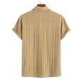 thumbnail image 5 of Timoontee Men's Short Sleeve Basic T Shirt Breathable Fabric Moisture Wicking Lapel Collar V Neck High Quality Quick Dry Yellow XL, 5 of 8
