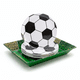 thumbnail image 2 of Juego Botanero Cancha de Fútbol Mundial 31.7 cm con 6 Platos de Plástico Balón 25.4 cm Reutilizable, 2 of 9