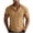 Khaki, variant on CAIVO Polo Shirts Men Button Up Short Sleeve Shirts Fashion Casual Business Work With Pocket Lapel Solid Color Classic Fit Golf Tops Stretchy , M