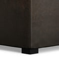 thumbnail image 3 of Simpli Home Avalon 35" Square Faux Leather Coffee Table Ottoman in Brown, 3 of 9