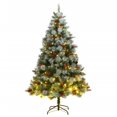 thumbnail image 2 of Árbol de Navidad Artificial vidaXL 240 cm Verde/Blanco con 300 LEDs, 2 of 9