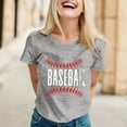 thumbnail image 2 of TODOZO Hot Sale!! Baseball Shirt for Women Baseball Mom Shirt Baseball Letter Graphic Tee Game Day Short Sleeve Tops American Flag Shirts for Women Grey S, 2 of 6