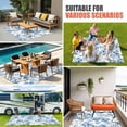 thumbnail image 4 of Blue Green Spring Floral Outdoor Rug for Patio/Deck/Porch, Non-Slip Large Area Rug 3 x 5 Ft, Watercolor Blooming Botanical Summer Indoor Outdoor Rugs Washable Area Rugs, Camping Rug Carpet Runner, 4 of 8
