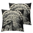 thumbnail image 2 of Acheng Vintage Farmhouse Animals Pillow Covers Red Buffalo Plaids Farm Fresh Turkey Hens &amp; Chicks Goats Throw Pillow Case Cushion Cover  Set of 2 Farmhouse Decorations (Red) White, 2 of 6