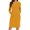 Orange, variant on YHAJDS Casual Dress with Sleeves Women Midi Dresses Solid Color V Neck Hooded Sweatshirt Dress Long Sleeve Side Pockets Fall Dresses for Women Comfortable Mid Calf Length Suitable for Daily Wear