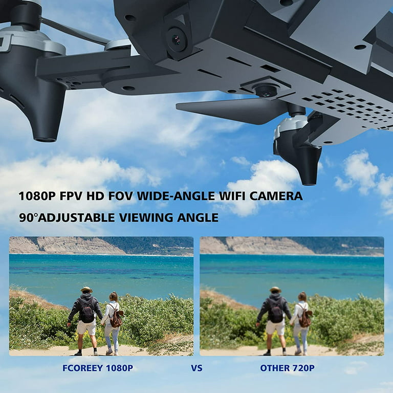 Fcoreey Drones with Camera 1080P HD FPV Live Video, RC Wifi