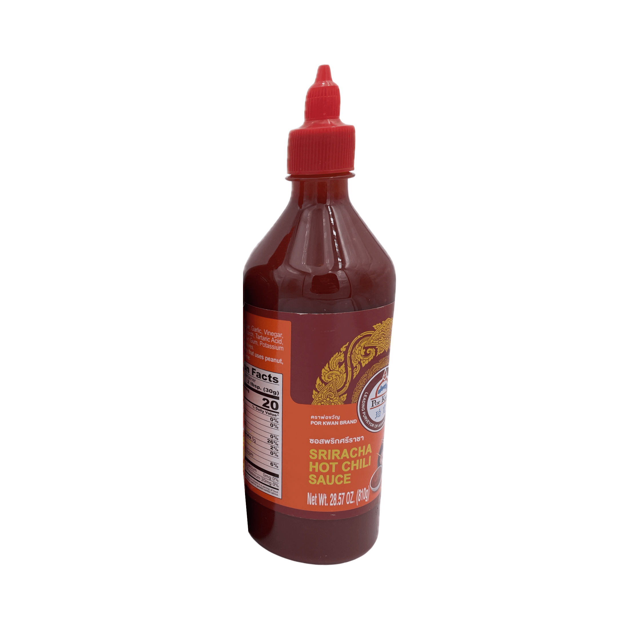 POR KWAN Sriracha Large Hot Chili Sauce | Authentic Thai Flavor | Spicy & Tangy | Ideal for Grilling, Dipping & Pho