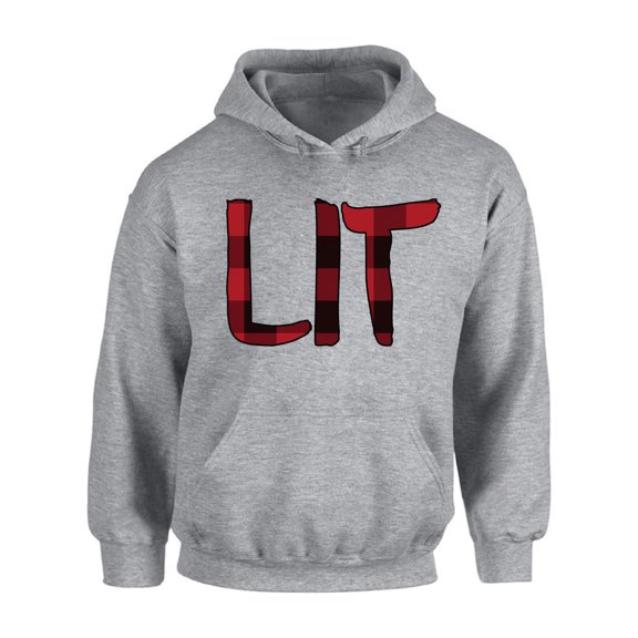 Awkward Styles Christmas Hoodie Xmas Lit Plaid Hooded Sweatshirt