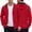 Red, variant on Mens Sweatshirt Nelozsy Men's Solid Color Half-Zip Hooded Casual Long Sleeve Sweatshirt Gray L
