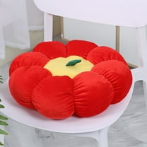 Kugisaki Halloween Fleece Chair Cushion, Cute Pumpkin Shape Soft Thick No Slip Back Chair Pad Dining Chair Car Sofa Cushion Pillow Chair Cushion Lunch Cushion