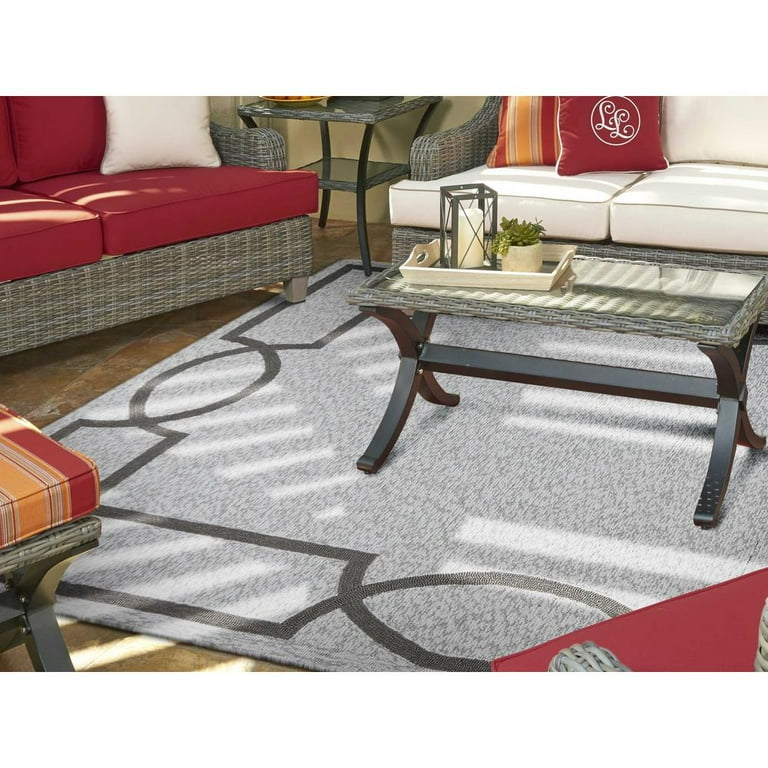 5'X7' Oatmeal Ivory Hand Hooked Uv Treated Bordered Indoor Outdoor Area Rug 5'X7' Oatmeal Ivory Hand Hooked Uv Treated Bordered Indoor Outdoor Area Rug