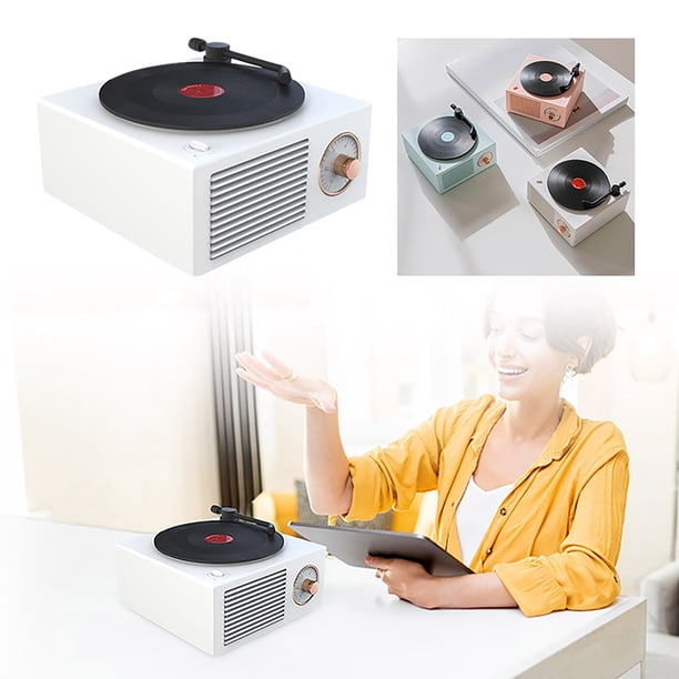 Sistema de sonido de vinilo Retro tocadiscos de vinilo Sistema de sonido doméstico inalámbrico Mini USB Sistema de inserción de tarjetas para exteriores