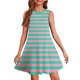 thumbnail image 3 of Girls Summer Sundress Sleeveless Striped Summer Dress Casual A-Line Design with Soft Fabric Perfect for Everyday Wear ,Sie:160, 3 of 7