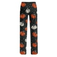 thumbnail image 6 of Satingcolo Halloween Pajama Pants Women Cute Funny Print Pajamas Casual Elastic Waist Palazzo Pants Fall Pajamas, 6 of 6