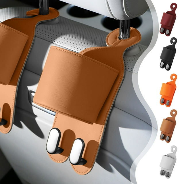 Sentmoon Car Seat Hook Multifunctional Storage Box Auto Organizer Rear Drainage Cup Support Car Headrest Hanger Bag Holders Space Saving Vehicle Back Seat Mount