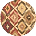 thumbnail image 1 of Ahgly Company Indoor Round Abstract Brown Contemporary Area Rugs, 8' Round, 1 of 4