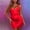 Red, variant on Womens Faux PU Leather Mini Bodycon Dress Sexy Scoop Neck Sleeveless Party Club Night Evening Cocktail Dresses
