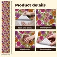thumbnail image 5 of Peel and Stick Wallpaper Vibrant Floral Purple Pink Orange Flowers Spring Decor Wall Mural 17.7in x 9.8ft Self Adhesive Removable Wall Paper Renter Friendly Wallpaper for Nursery Bedroom Cabinets, 5 of 8