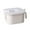 White Spice Pots, variant on Four-Compartment Spice Pots, Multi-Grid Condiment Jar, Round Spice Storage Box, Kitchen Organizer, Plastic Spice Jar with Lid and Spoon