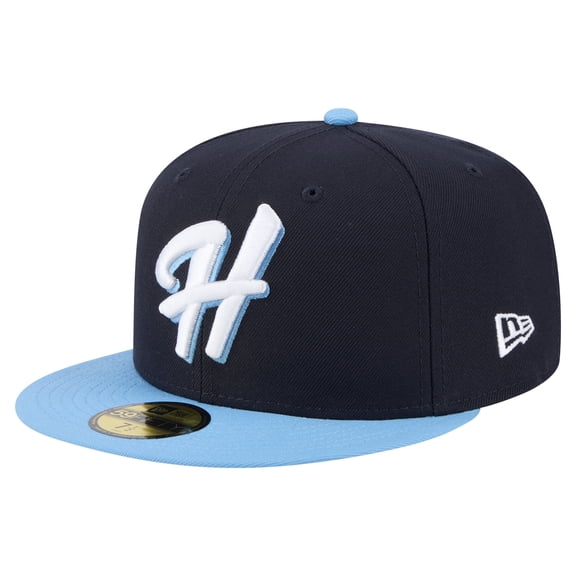 Men's-New Era Navy/Light Blue Hillsboro Hops Authentic Collection 59FIFTY Fitted Hat