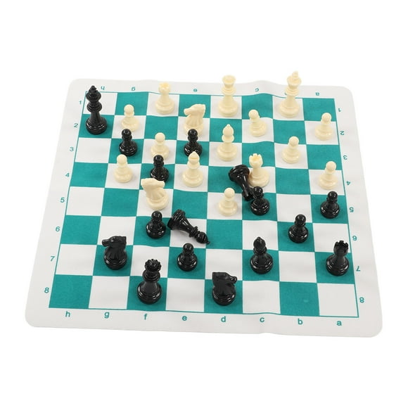 Portable Chess Board Set, Portable Travel Chess Game Set Entertainment Game Light Compact for Travel for Children for Picnic King Height 65MM