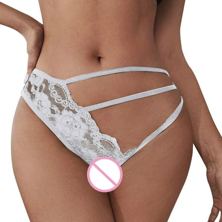 

dmqupv Cute Cotton Underwear for Women Women Floral Lace Mesh Panties Low Rise Hollow Out Transparent Plus Online Shopping White 3X-Large