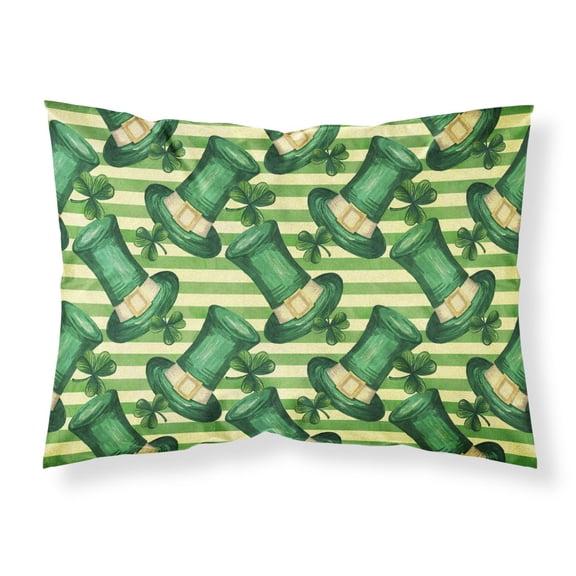 Watercolor St Patricks Day Leprechan Hat Fabric Standard Pillowcase