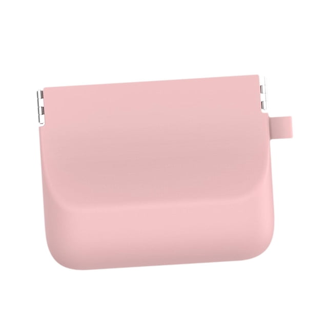 Bolsa de maquillaje pequeña, bolsa de aseo sin cremallera, bolsa de cosméticos de bolsillo, monedero para gafas de sol, auriculares, tarjeta de identi Rosa S