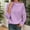 Purple, variant on Womens Long Sleeve Sweatshirts Novelty Quilted Button High Neck Textured Shirts 2025 Fall Winter Casual Fashion Pullover Tops