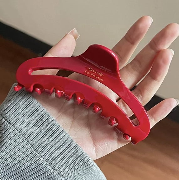 3-Pack Vintage-Inspired Large Shark Clips - Strong Grip for Thick Hair, Elegant Design for Everyday Use