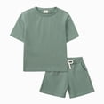 thumbnail image 2 of Toddler Boy Summer Play Clothes Short Sleeve Tee Elastic Shorts Outfit 12M-5T Kaprioy, 2 of 4