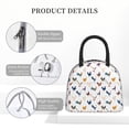 thumbnail image 4 of Honeii Various Rooster Print Insulated Lunch Bag Women Reusable Lunch Box with Pocket for Work Picnic Travel -One Size, 4 of 6