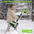 thumbnail image 5 of Electric Cordless Snow Shovel, 2X 4.0Ah/ 21V Battery | Snow Blower with Directional Plate & Adjustable Front Handle for Driveway Sidewalk, Steps, Patio (Charger Included), 5 of 8