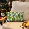 thumbnail image 2 of PHYHOO Grey Green Leaves 12x20 Set of 2 Decorative Throw Pillow Covers Outdoor Pillowcase Spring Florals Lumbar Pillow Case with Zipper Farmhouse Cushion Cases for Living Room Couch, 2 of 8
