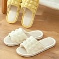thumbnail image 4 of Aueoeo Open Toe Slippers For Women House Shoes Faux Furs Fuzzy Slide Sandals Non Slip Washable Shoes, 4 of 4