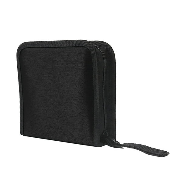 Necvior Portable CD DVD Case- 40 Capacity Mercerized Fabric CD Storage Bag Holder Zipper