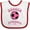 White and Red, variant on Inktastic Soccer Princess Girls Baby Bib