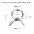 thumbnail image 2 of Double Wire Spring Hose Clamp, 304 Stainless Steel 8mm Fuel Line Silicone Tube Spring Clips, 10 Pack, 2 of 6