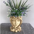 thumbnail image 2 of MesaSe Retro  Statue Succulent Flowerpot Potted Planting Container Sturdy Resin Crafts for Hotel Office Courtyard, 2 of 7