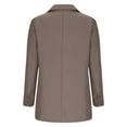 thumbnail image 5 of QATAINLAV Womens Blazers for Work Casual Long Sleeve Suit Jacket Button Open Front Lapel Collar Blazers Formal Jackets, Coffee, M, 5 of 8