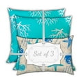 thumbnail image 2 of Housses de Coussin à Fermeture Éclair Intérieures/extérieures Oceans Creations - Tissu Bleu (Lot de 3), 2 of 5