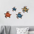 thumbnail image 3 of Decoración de pared de tortuga azul, arte de pared de mar, océano, costa, decoración de pared de animales de hierro, decoración de dormitorio para el hogar, 3 of 9