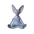 thumbnail image 4 of kkbbma under $5 6Pcs Meditation Resin Doll, Meditation Cat Resin Doll, Desktop Decoration Crafts Ornament 9x5cm, Cute Sphynx Cat Figurine Home Decor Sculpture, Office Desk Decor, Gift for Cat Lovers, 4 of 9