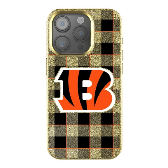 Keyscaper Cincinnati Bengals Plaid Bling iPhone Case