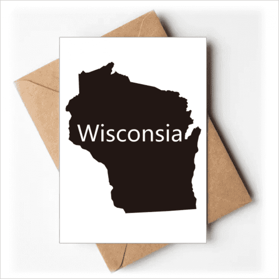 Wisconsin America USA Map Outline Greeting Cards You are Invited Invitations