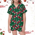 thumbnail image 2 of WEAIXIMIUNG Ensemble de Pyjama Décontracté pour Enfants Imprimé Col Boutonné Manches Courtes et Shorts 10-11 Ans, 2 of 4