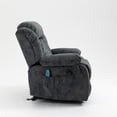 thumbnail image 3 of Power Lift Recliner Chair with Massage & Heat Function - Electric Reclining Sofa for Elderly with USB Port, Brown Velvet Upholstery, 3 of 9