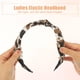 thumbnail image 5 of Diadema de leopardo con nudo superior, diadema de guepardo, diademas anudadas elásticas para niña, Color caramelo, 5 of 7